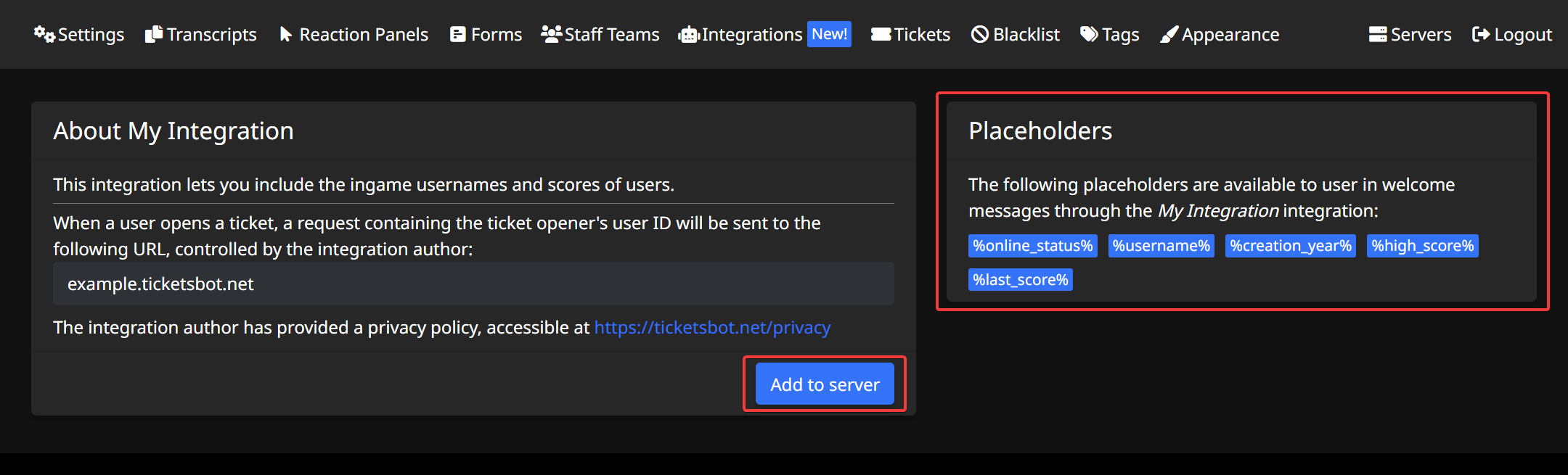 Integration Preview